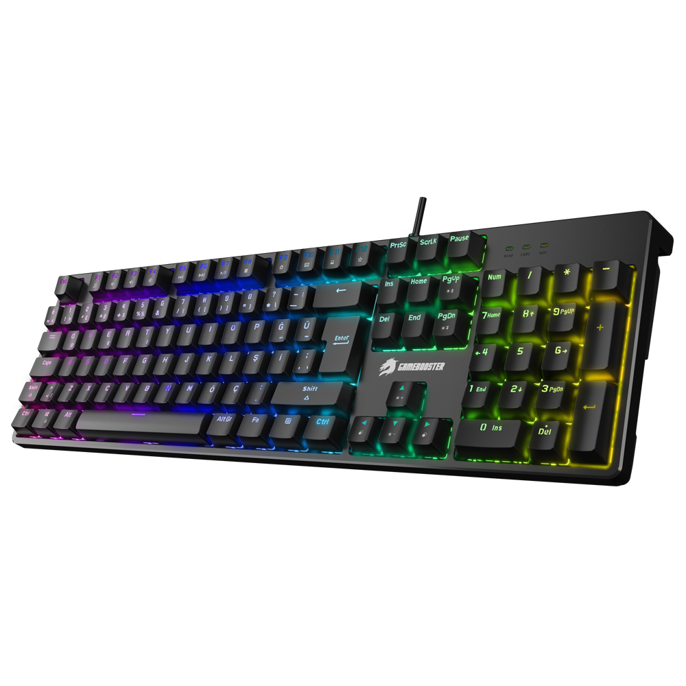 GameBooster G24B Enigma Rainbow Aydınlatmalı Red Switch Siyah Mekanik Gaming Klavye 
